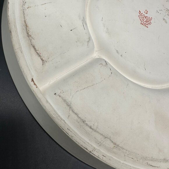 Vintage Floral Divided Serving Plate Moriyama Mori Machi Hand Painted Japan - Picture 6 of 8